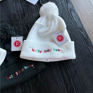 Pure Barre White Holly Jolly Babe Beanie
